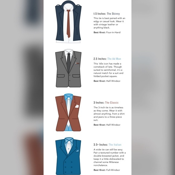 Tie Width Chart - Picture 1 of 1